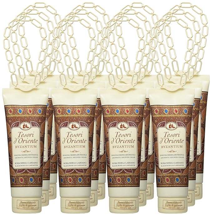 Set of 12 Treasures of East Shower Byzantium Black Rose/labdano 250 ml Bath and Shower