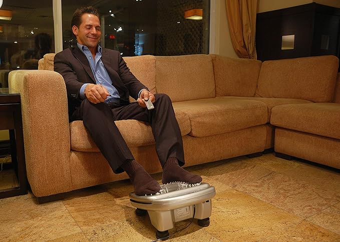 iComfort IC0907 Infrared Vibration Foot Massager Includes Wireless Remote Control Silver