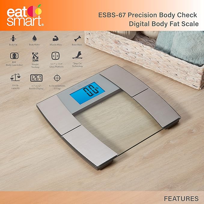 Eat Smart Precision Body Scale Composition Digital Body Fat Scale for Body Weight