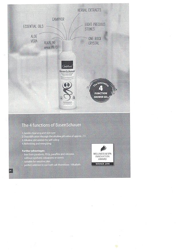 Dr. Jentschura Basenschauer Alkaline Shower Gel with Minerals and Essential Oils