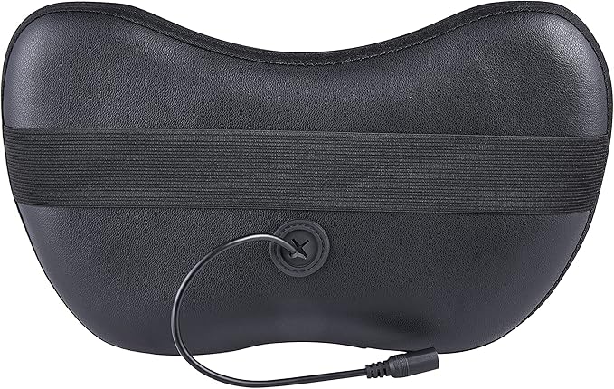 Vivitar Shiatsu Neck Shoulder Leg Lumbar Portable Massager Deep Kneading Massage Pillow with Heat Electric for Home Office Car (Model: MS4200)