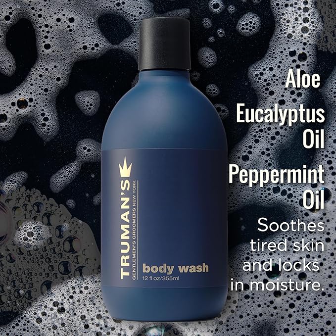 Truman's Gentlemen's Groomers Body Wash - Invigorating 12 fl oz Hydrates and Refreshes Skin