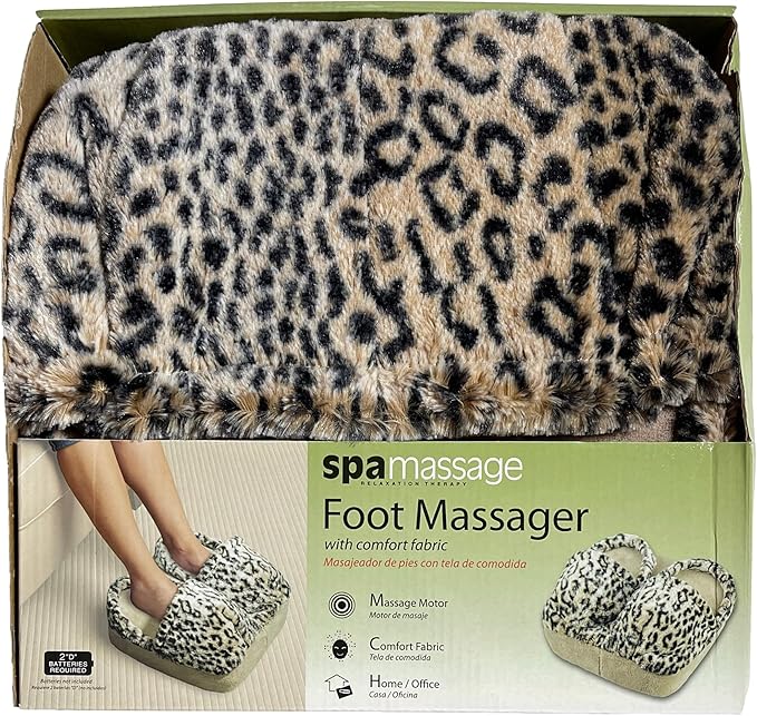 Spa Foot Massager Leopard Micro Fabric Cushion Massage