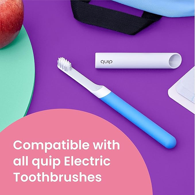 quip Sonic Toothbrush Replacement Heads for Kids - 3 Pack - Verified quip Small Brush Head Refills for Electric Toothbrushes - Soft Bristles Compact &amp Flexible - Last 3 Months Each