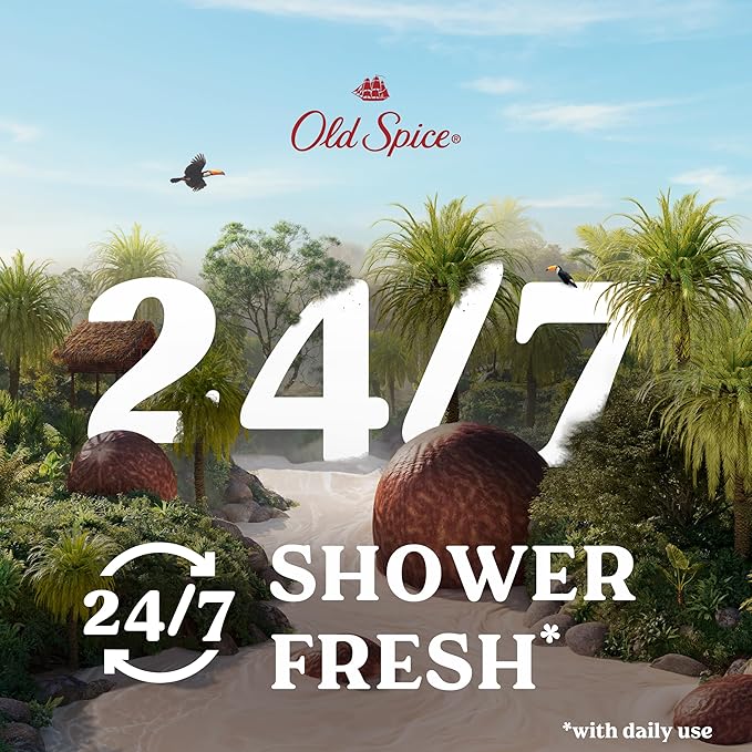 Old Spice Cleansing Body Wash for Men 24/7 Shower Fresh with Lasting Scent Restore &amp Renew Gentle on Skin Vitamin B3 Moisturize with Shea Butter Scent 18 oz (Pack of 4)
