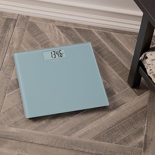 Taylor Digital Bathroom Scale Bath Scale for Body Weight Large Readout Display and Instant-on Auto Zero Technology 400 lb. Capacity Blue (Pack of 2)