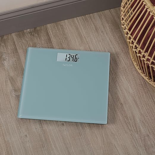 Taylor Digital Bathroom Scale Bath Scale for Body Weight Large Readout Display and Instant-on Auto Zero Technology 400 lb. Capacity Blue (Pack of 2)