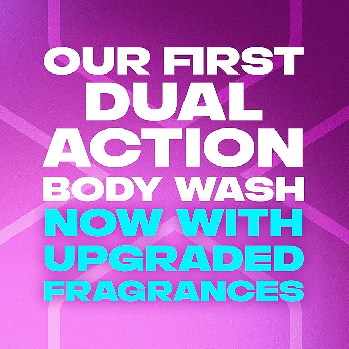 AXE Body Wash 12h Refreshing Scent Excite Crisp Coconut &amp Black Pepper Men's Body Wash with 100% Plant-Based Moisturizers 16 oz(Pack of 8)
